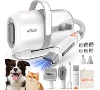 Afloia Dog Clippers with Vacuum Cleaner, Professional Pet Grooming Set, Quiet Trimmer, Pet Hair Trimmer for Dogs and Cats