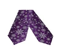 Aflyko Christmas Table Runner Snowflake Purple Xmas Holiday Kitchen Dining Table Setting Winter Traditional New Year Xmas Festive Home Decor 13" × 70"