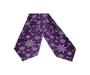 Aflyko Christmas Table Runner Snowflake Purple Xmas Holiday Kitchen Dining Table Setting Winter Traditional New Year Xmas Festive Home Decor 13" × 70"
