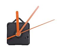 Aflytep 1 Pack Replacement Wall Clock Repair Parts DIY Hand Quartz Clock Motor Movement Pendulum Mechanism with Set Hands and Accessories (Black + Orange), Black & Orange