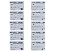 Aflytep 10 PIECES Privilege Card White Assets All Sets Credit Card Insertion Wallet Card Romantic Gifts