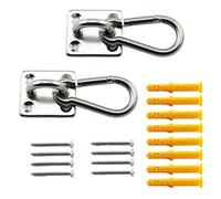 Aflytep 2 Set M6 Ceiling Wall Mount Hanging Hardware Fitting Set U-Shaped Hooks for Yoga Hammock Swings Marine Yacht Accessories