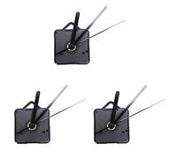Aflytep 3 Pack Replacement Wall Clock Repair Parts DIY Hand Quartz Clock Motor Movement Pendulum Mechanism with Set Hands and Accessories (Black), Black
