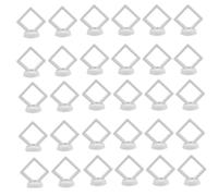 Aflytep 30 Pcs 3D Floating Coin Display Frame Stand Storage Boxes for Jewelry Ring Earrings Coin Medals Challenge Medal Holder B Easy Install