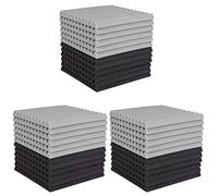 Aflytep 36 Pieces, Studio Treatment Wall Panel Pyramid Soundproof Acoustic Foam 2.5 x 30 x 30 cm