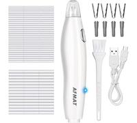 AFMAT Electric Eraser for Artists with 140 Refills, Rechargeable Electric Rubbers for Artists,2 Sizes,Automatic Portable Pencil Eraser for Drafting,Painting, Sketching, Detailer Tool-White EE03