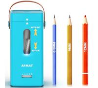AFMAT Electric Pencil Sharpener,Automatic Electric Sharpener with Carrying Handle,Auto Stop & Super Fast, Hands-Free Portable Battery Sharpener Pencil for Teacher Artist Office Home Use,Cyan-blue,PSC6