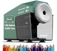 AFMAT Electric Pencil Sharpener, Fast & Hands-Free, 10,000+ Uses, 5 Nibs, Fully Automatic Pencil Sharpener for Classroom, Heavy Duty Sharpeners for No.2/Jumbo/Colored Pencils (φ6.5-10.5mm), Blue, PSC4