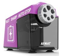 AFMAT Electric Pencil Sharpener for Large Pencils, 6 Holes Heavy Duty Classroom Pencil Sharpener Automaticric,10000 Times Quick Sharpening for 6-11mm Pencil,Safe to Kids,Teachers Musthaves,Purple,PSD4