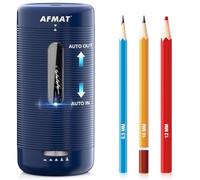 AFMAT Electric Pencil Sharpener, Fully Automatic Pencil Sharpener, Auto in & Out, Rechargeable Hands-Free Sharpeners for Jumbo & Colored Pencils (6.5-12mm), Portable for Home/Classroom/Office PSC2