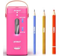 AFMAT Electric Pencil Sharpener, Fully Automatic Pencil Sharpener, Auto in & Out, Rechargeable Hands-Free Sharpeners for Jumbo & Colored Pencils (6.5-12mm), Portable for Home/Classroom/Office PSC6