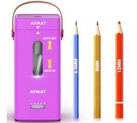 AFMAT Electric Pencil Sharpener, Fully Automatic Pencil Sharpener, Auto in & Out, Rechargeable Hands-Free Sharpeners for Jumbo & Colored Pencils (6.5-12mm), Portable for Home/Classroom/Office PSC6