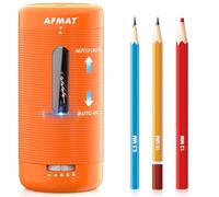AFMAT Electric Pencil Sharpener, Fully Automatic Pencil Sharpener, Auto in & Out, Rechargeable Hands-Free Sharpeners for Jumbo & Colored Pencils (6.5-12mm), Portable for Home/Classroom/Office PSC2
