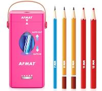 AFMAT Electric Pencil Sharpener, Fully Automatic Pencil Sharpener for 6-12mm No.2/Jumbo Pencils, Auto in & Out, 5 Sharpness Modes, Rechargeable Heavy Duty Sharpeners for Classroom/Home/Office PSC7