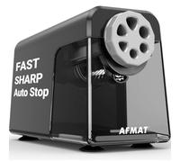 AFMAT Electric Pencil Sharpener Heavy Duty, 6 Holes, Auto Stop Pencil Sharpener for Artists, Classroom Electric Sharpener for 6-11mm Pencils, 7000 Sharpening Times, Do not Eat up Colored Pencils
