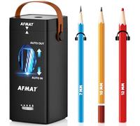 AFMAT Electric Pencil Sharpener, Portable Rechargeable Sharpener with Handle, Auto in & Out, 5 Tip Settings for Pencils 6.5-12mm, Super Fast Pencil Sharpeners for Teachers Artists Office, Black, PSC7