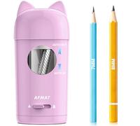 AFMAT Electric Sharpener, Cat Ears Sharpener for Thick and Thin Pencils (7-8 mm), Autostop - Can Sharpener Children, Office & Home Schooling, Automatic Pencil Sharpener with Collection Container