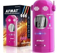 AFMAT PSX5EW Electric Pencil Sharpener Fully Automatic, Robot Pencil Sharpener for 7-11.5mm Pencils, Rechargeable Hands-Free Sharpener for Home, Office, Classroom, Battery Operated, Purple