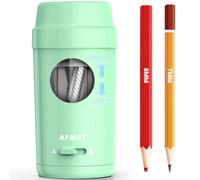 AFMAT PSX8 Electric Pencil Sharpener, Auto in & Out, Fully Automatic Pencil Sharpener for Colored Pencils, Rechargeable Hands-Free Sharpeners for φ7-8mm Pencils, Good for Classroom/Home (Light Green)