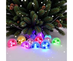 Afoosoo 10pcs LED Christmas Lights Submersible Multicolor