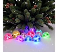 Afoosoo 10pcs LED Christmas Lights Submersible Multicolor LED Candle Halloween Pumpkin Tealight Mood Light Battery Powered with IR Remote Control for Vase Fishtank,Wedding,