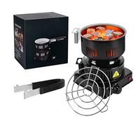 Afoosoo Multipurpose Electric Charcoal Burner - Coal Burner Starter Hot Plate ETL Approved Electric Stove Coconut Starter with Stainless Detachable Tongs, 600W Fast Heating BBQ Kitchen