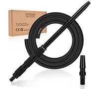 Afoosoo Shisha Hose Flushing Hose with Auto-Seal Technology for Multiple Hoses Shisha 100% Washable 5ft Silicone Hose 4/3ft Anodised Aluminium Handle with Extra Long Hose Screw