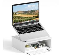 AFOOYO Adjustable Wood Laptop Stand,Portable Computer Riser,Ergonomic Notebook Mount with Wrist Rest,Compatible with 9.8-15'' All Laptops Such as MacBook Air Pro/HP/Dell/Lenovo