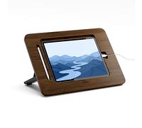 AFOOYO Bamboo Tablet Drawing Stand - Portable & Adjustable 5 Angles for Laptop, iPad Pro 12.9/13 inch - Walnut Varnish