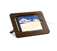 AFOOYO Bamboo Tablet Stand - Portable & Adjustable 5 Angles,Laptop Riser,Book Reading Stand,Compatible with 9.7/10.2/10.5/10.9/11 inches (Walnut Varnish)