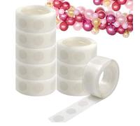 Afoxon 10 Rolls 1000pcs Glue Point Clear Balloon Glue Removable Adhesive Dots Double Sided Dots of Glue Tape for Balloons Craft Glue Points Dots Sticky Dots or Wedding Decoration