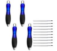 Afoxon 14pcs Big Fat Pens Aids Writing For Tremor, Arthritis, Parkinson, Handicap, Carpal Tunnel Large Wide Grip Pens (4Blue Body)