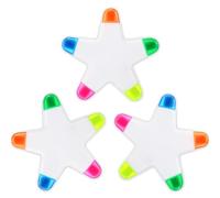 Afoxon 3 Pack Petals Highlighter Flower Shape Cute Fluorescent Colors Watercolor Pens