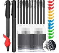 Afoxon 84 Pcs Disappearing Ink Pen Refills for Kids Magic Practice Copybook Auto Invisible Grooves Practice Pen with Writing Training Aid Grips Reusable Tracing Books Material for Preschool Kids