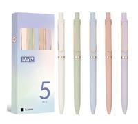 Afoxon Gel Pens, 5 Pcs 0.5mm Black Ink Pens Fine Point Smooth Writing Pens, High-End Series Pens for Journaling Note Taking, Cute Office School Supplies Gifts for Women Men