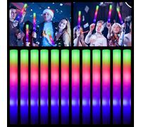 Afoxon Glow Sticks Bulk - LED Foam Sticks Glow in the Dark Party Supplies with 3 Modes Flashing Effect, Glow Batons Party Favors for Party Wedding Birthday Concert Halloween Christmas (24)