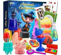 Afoxon Magic Science Advent Calendar 2025, 24 Days of Science Experiment and Magic Tricks Toys, Perform with Video, Christmas Gifts for Kids Boys and Girls