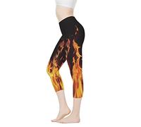 AFPANQZ Leggings Women's Workout Sports Legging XS-3X Butt Lift Pants Activewear Compression Fabric Gym Fitness, Fire, S