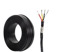 AFPF High-Temperature Shielded Cable - 4-Core Tinned Copper, Heat-Resistant & Flame-Retardant, 0.5-2.5mm² Flexible Wire For Industrial & Automation Wiring(65ft,0.5mm2-4c)