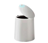 AFPSDLFJDLS Desktop Trash Can Press Bucket Home Desk Waste Bins Wastebasket with Hidden Inner Barrel