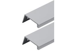 AFQBOEQXY Invisible Knob Aluminium Alloy Wardrobe Kitchen Cupboard Concealed Handles Cabinet Handle Furniture Gate Knobs Brushed(Overall Length 600mm)