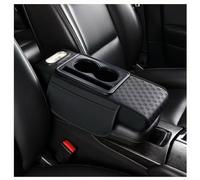 AFQNDHCKP Car Armrest for BMW 330e G21 Touring Cushion Center Console Cover Heightening Pad Armrest Storage Organiser Box Pillow with Cup Holder,Black-15.5 cm*37.5 cm*6 cm