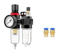 AFR-2000 AFC-2000 1/4 Pneumatic Filter Filter Regulator | Air Treatment Unit Pressure Switches Gauge For Compressor with Fitting(AFC2000w8mm)