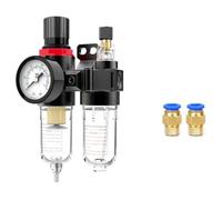 AFR-2000 AFC-2000 1/4 Pneumatic Filter Filter Regulator | Air Treatment Unit Pressure Switches Gauge For Compressor with Fitting(AFC2000w10mm)