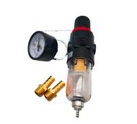 AFR2000 G1/4 Copper Filter Pneumatic Air Filter Regulator with Pressure Gauge/Flow Control Valve/Air Compressor Drain/Speed Controller(AFR2000 ADD BAO6MM)