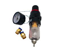 AFR2000 G1/4 Copper Filter Pneumatic Air Filter Regulator with Pressure Gauge/Flow Control Valve/Air Compressor Drain/Speed Controller(AFR2000 ADD PC6MM)