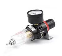AFR2000 G1/4 Pneumatic Air Filter Regulator with Pressure Gauge/Flow Control Valve/Air Compressor Drain 1Pcs (Fiber Filter)
