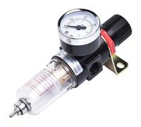 AFR2000 Pneumatic Filter Air Treatment Unit Pressure Regulator Switch Gauge for air Compressor Air Filter Moisture Oil Separator (AFR-2000 w PC 10mm)