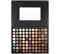 AFRA-HB-MUP-0001 88-Colour Eyeshadow Palette - Matte, Shimmer & Glitter Shades in Sleek Black Case with Mirror