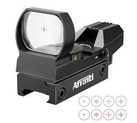 Afranti Red Dot Sight Scope Tactical 4 Reticles Green & Red Air Rifle Scope with 20mm Weaver/Picatinny Rail Mount and Cover for Hunting Crossbow